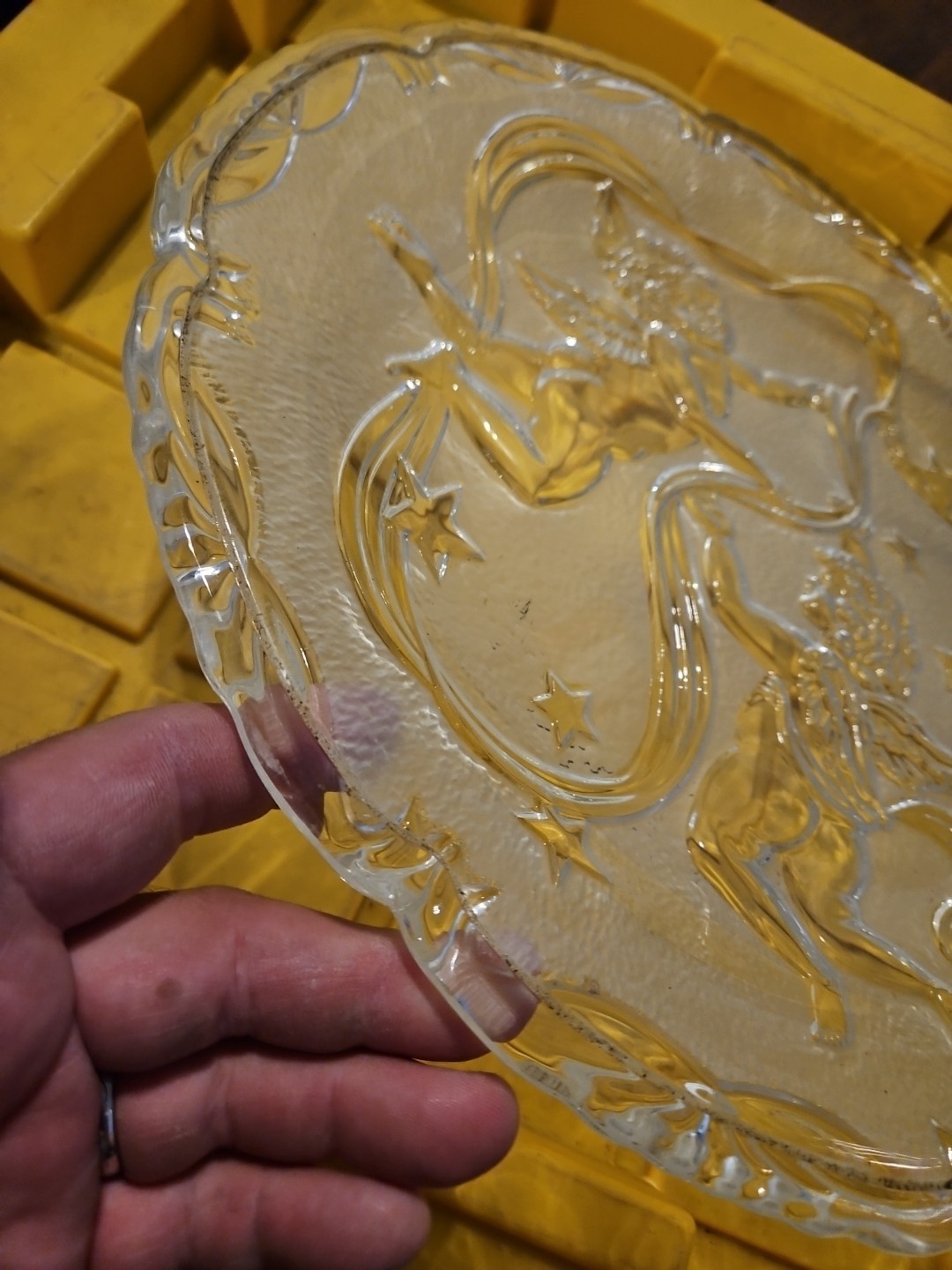 Mikasa Cherubs Serving Platter 15 Inch Angel Clear