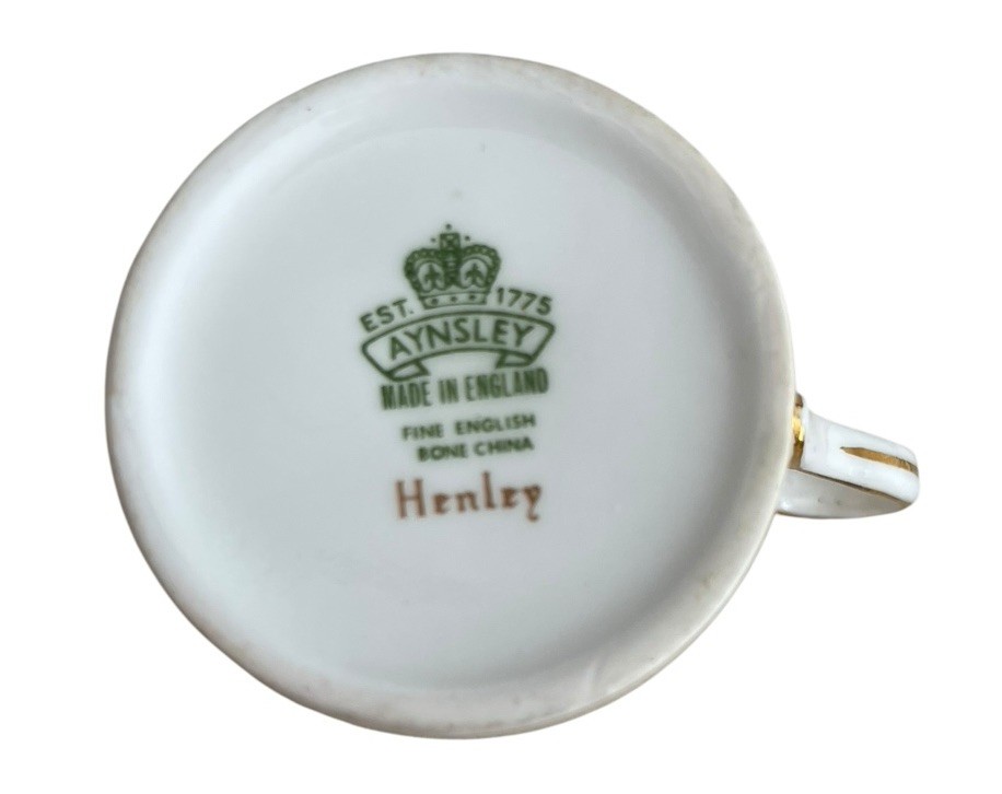 Vintage Aynsley Henley Demitasse Cup & Saucer Bone China Made in England