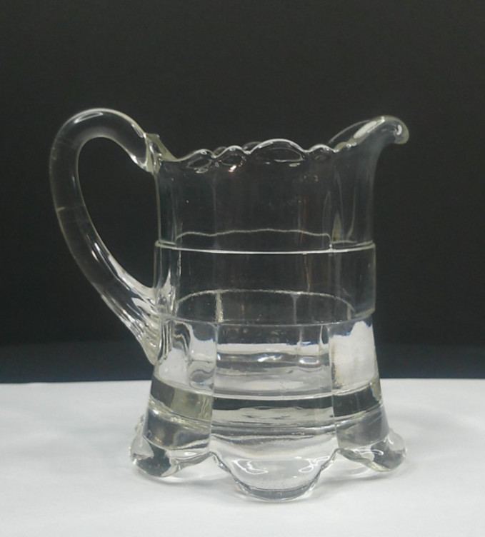 Riverside Glass Works, Ranson, # 500, Creamer, USA, Clear, EAPG, c1899, ExCd