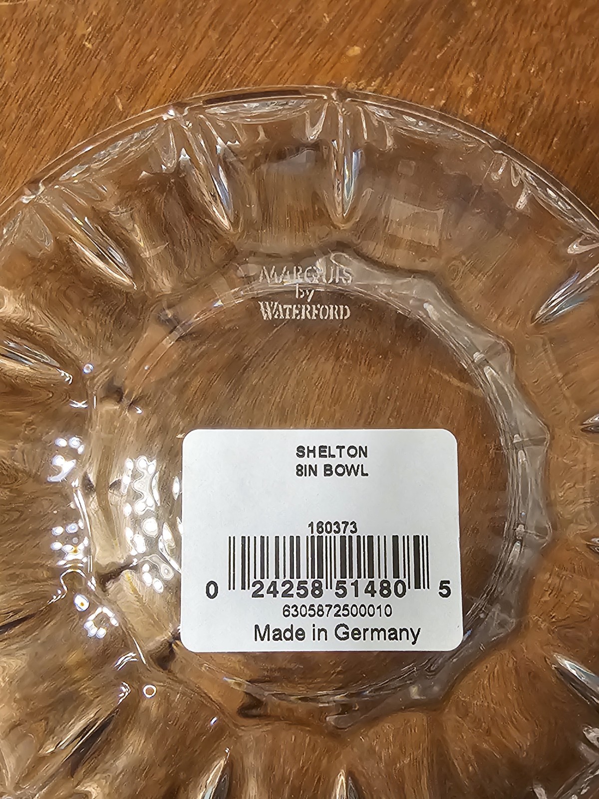 Waterford Crystal Marquis 8” Bowl Shelton Collection New with Original Box