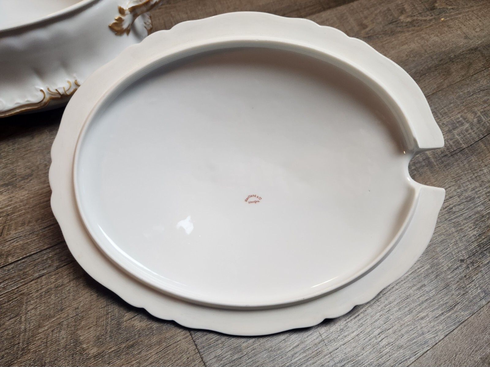 Vintage Haviland Limoges Round& Oval Set Covered Dishes White/Gold HOLIDAY