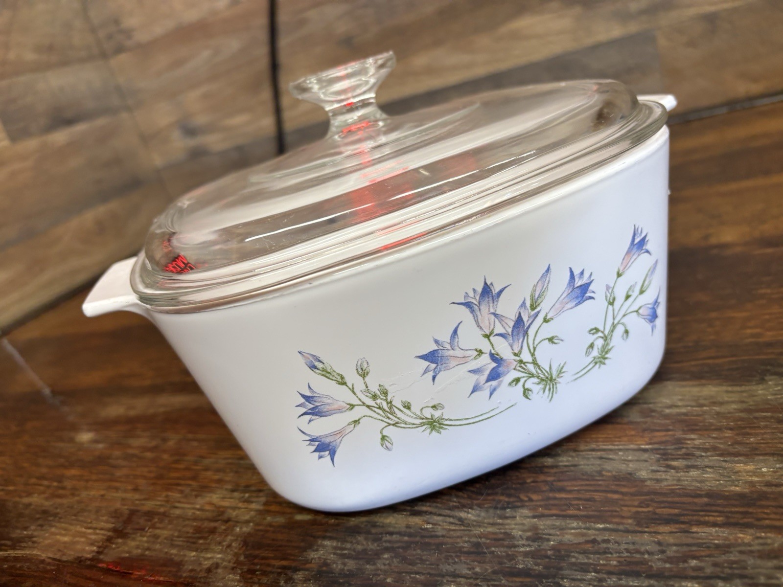 Vintage Corning Ware Blue Dusk A-3-B 2L Casserole Dish 3 Liter w/ Pyrex Lid