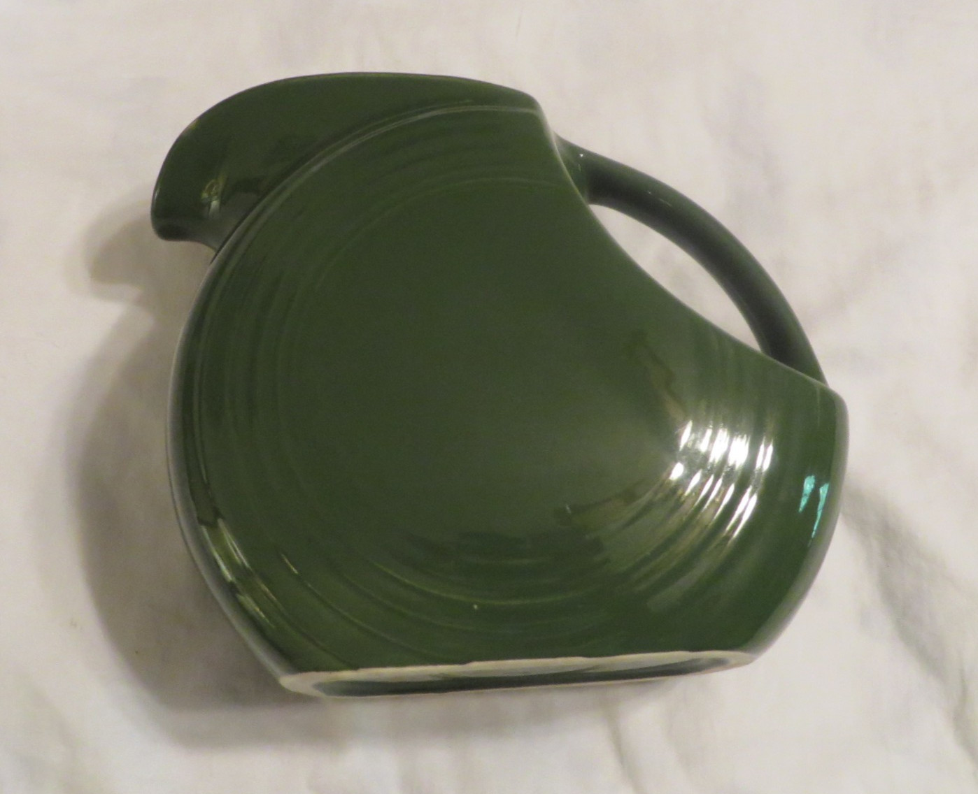 Vintage Fiesta 1950’s *FOREST/DARK GREEN* Disk Water Pitcher