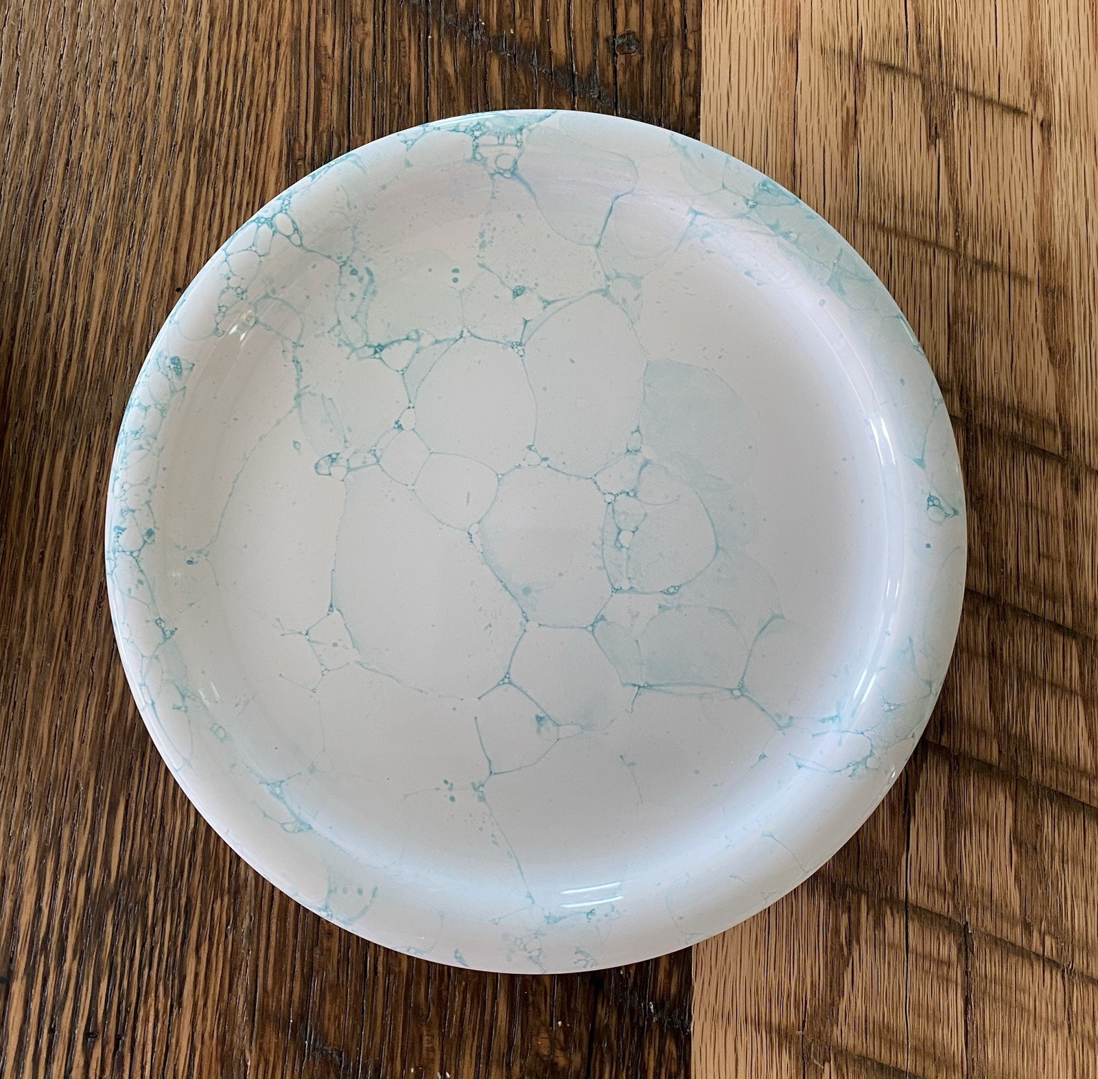 Waechtersbach W. Germany 2 Marble Collection Aqua On White~Salad Plates
