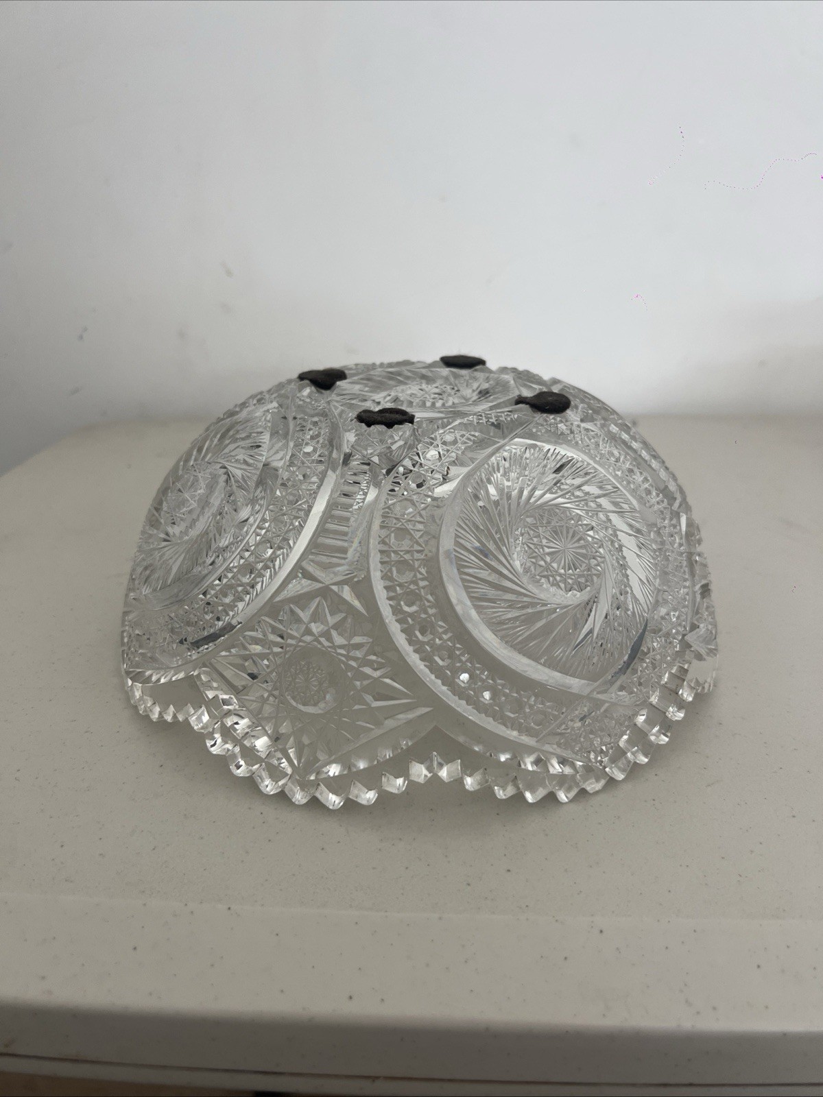 American Brilliant Period Cut Glass Crystal Bowl ABP Deep Cut c.1900