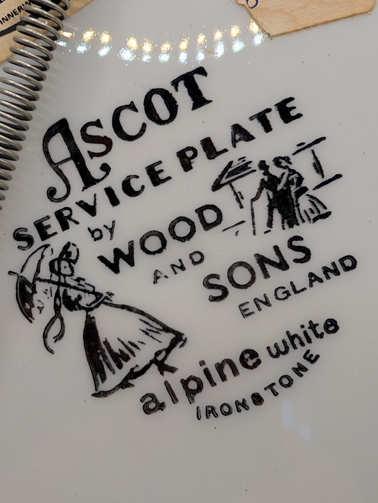 Vtg Set 2 Ascot Service Wall Plates Wood & Sons England Decorative 10″ Hangers