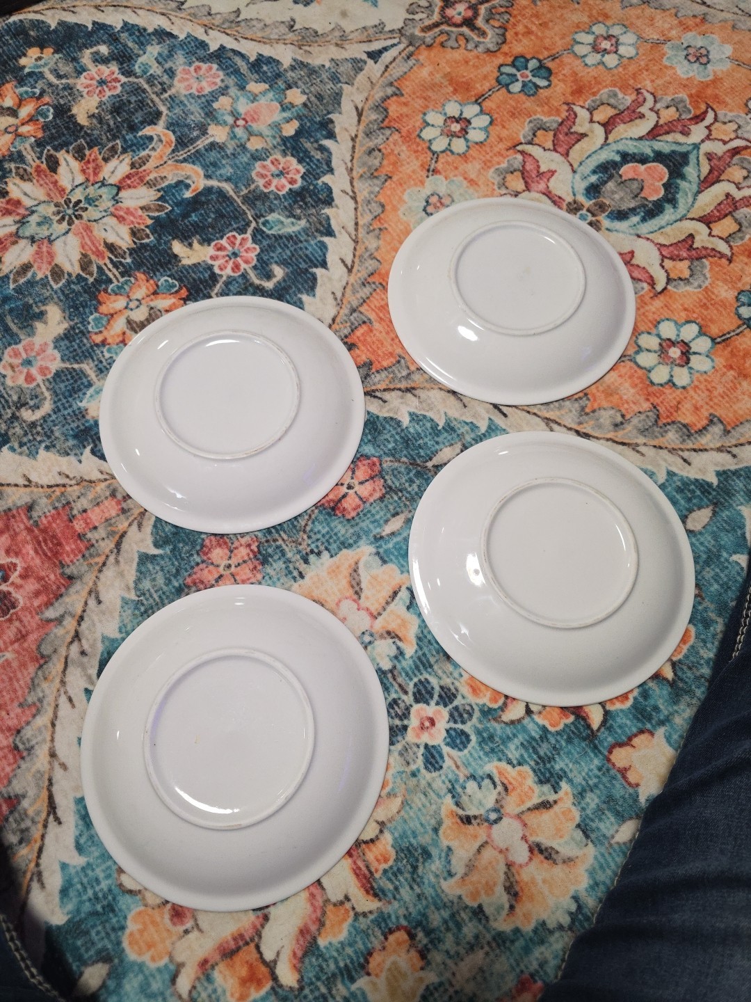 Set of 4 Salad/Dessert Plates 8″ Market Graphics,APPLE, LEMON, PEAR and PLUM