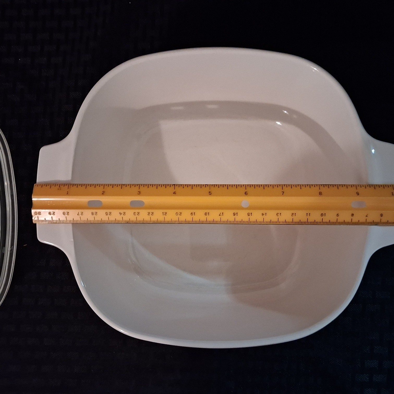 Corning Ware White A-3-B 3L 3 qt Casserole Square Dish w/ Lid