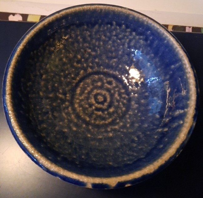 Backwoods Pottery 10” Bowl Dish 1992 signed DW Hussey
