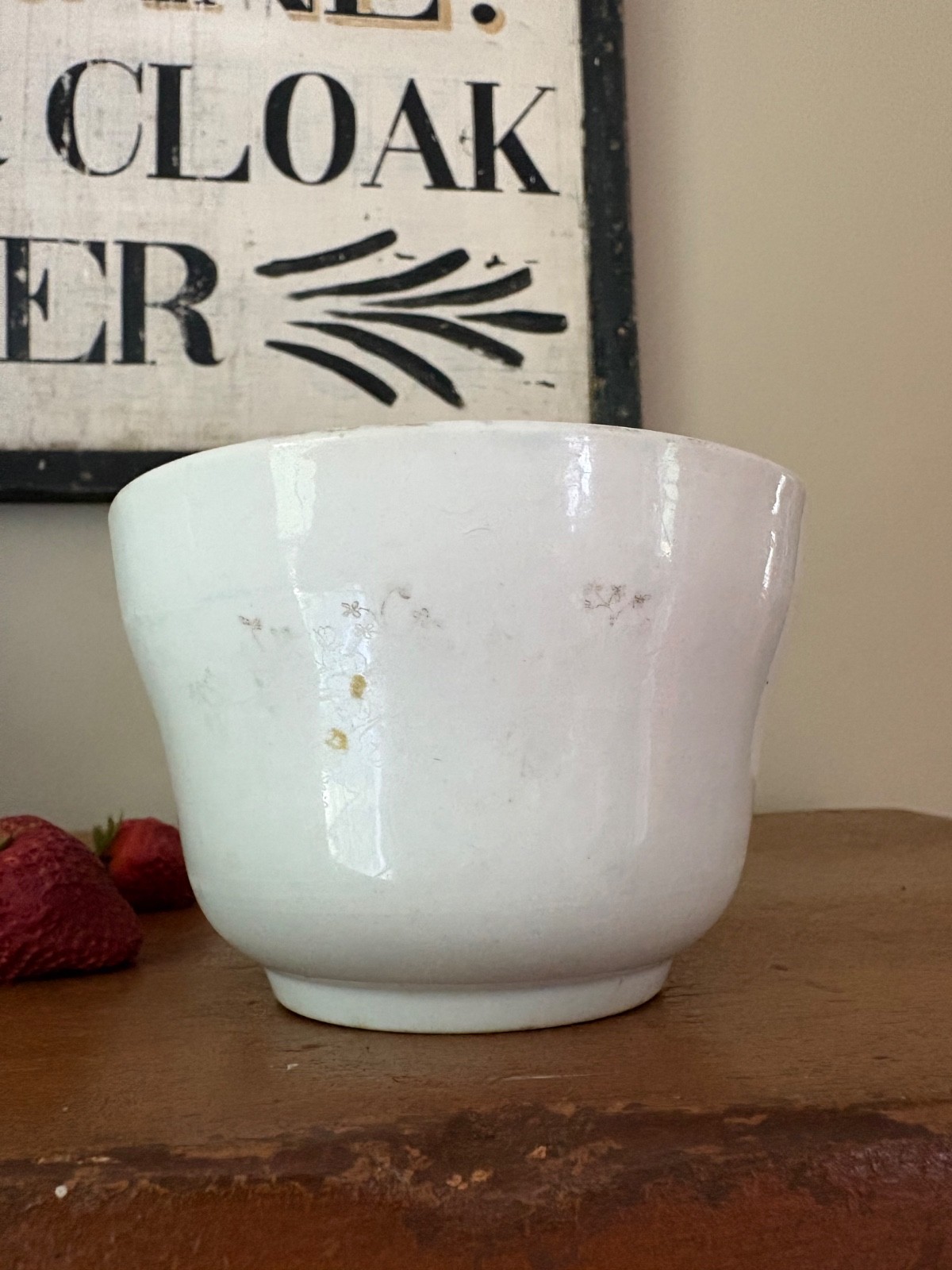 ATQ Chunky White Ironstone Pudding / Mixing Bowl – 5″ x 3.25″ – Small & Deep!