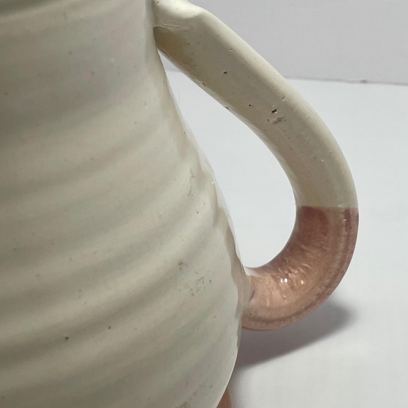 Bear Pottery Studio Pink Drip Glaze Pitcher Creamer Handmade Wisconsin Studio