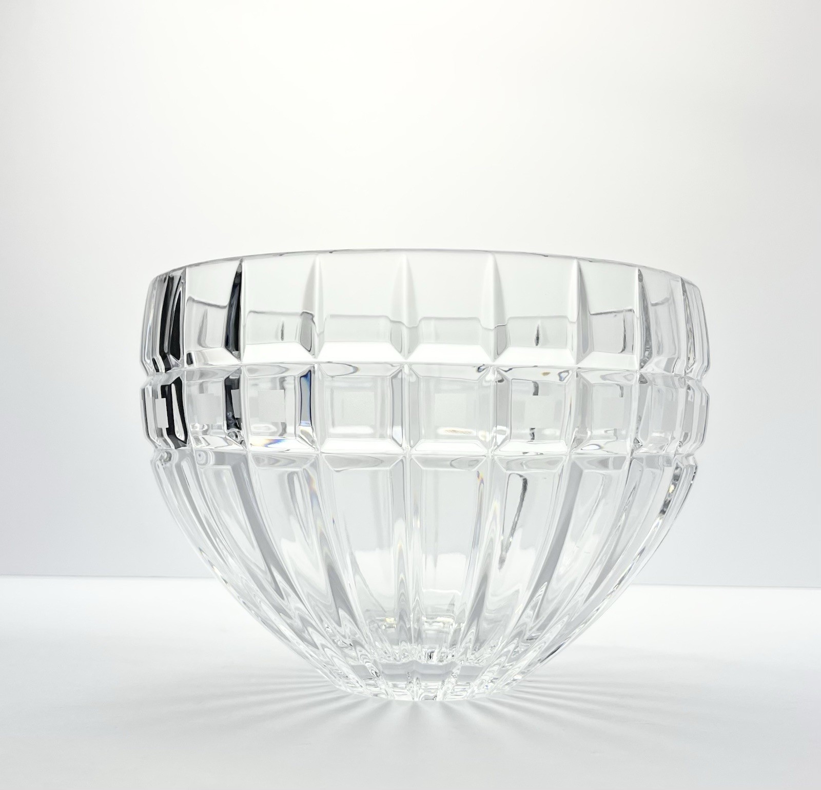 Waterford (Marquis) “Quadrata” Crystal Serving or Decorative Bowl 7 5/8” Signed
