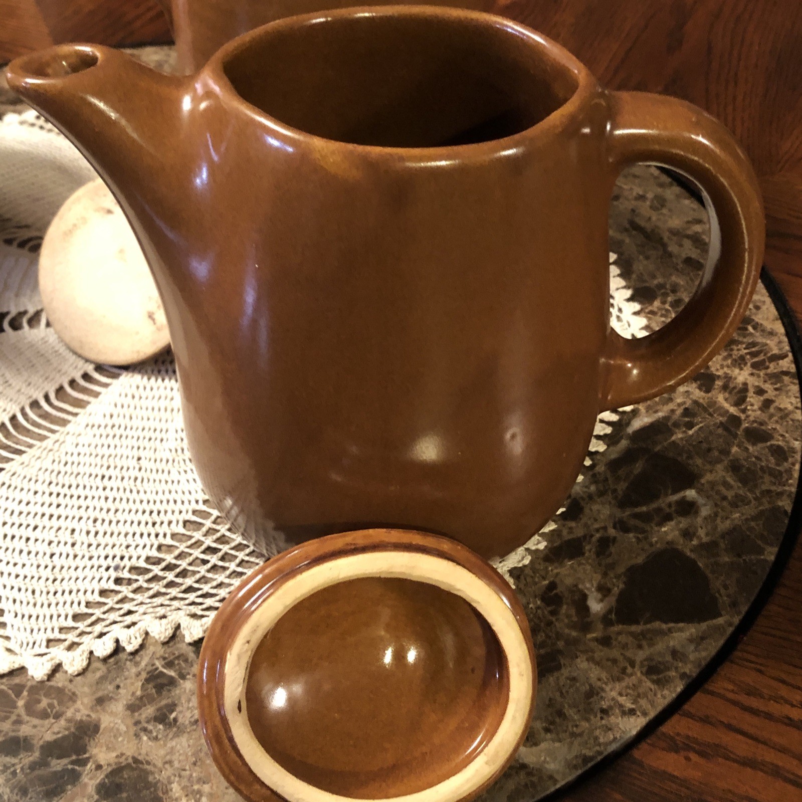 LOT OF 3 Bybee BB Kentucky American Art Pottery Caramel Coffee Pitcher/T Pots