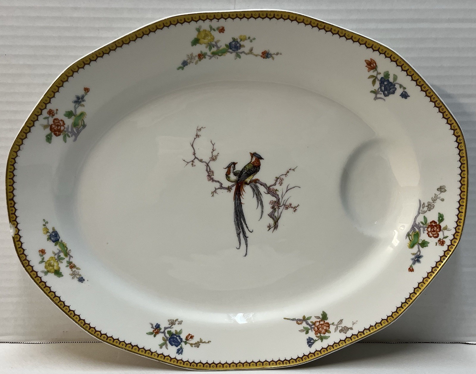Vintage Theodore Haviland Limoges Eden Platter Oval 15.5×12 Art Deco 1920s Birds