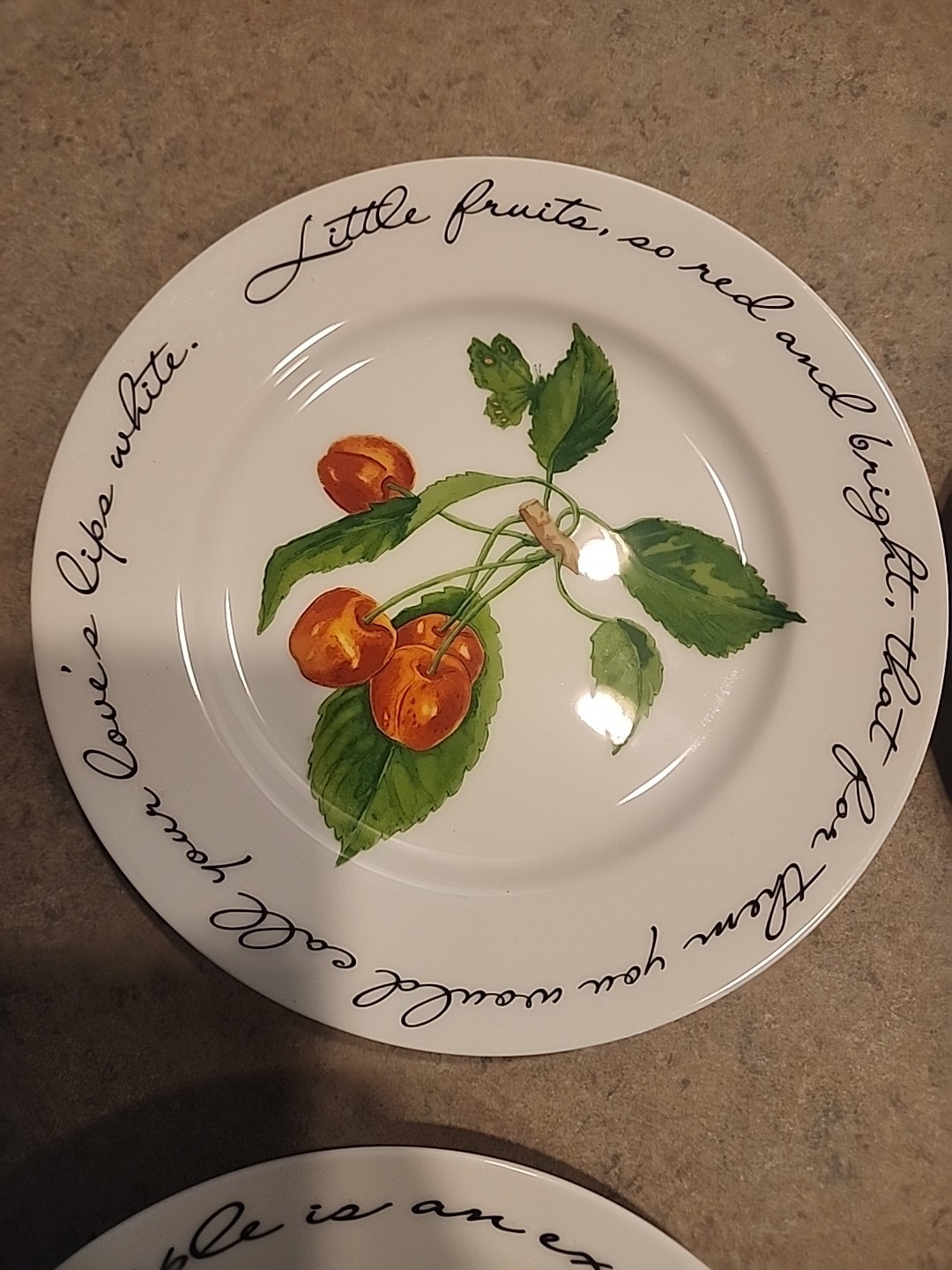 WIlliams-Sonoma Orchard Suite Japan 7 7/8″ Accent Salad Plate Set Of 4 Fruit
