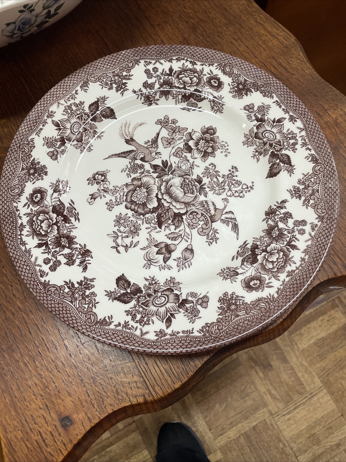 Royal Stafford Brown Transferware 11 “Dinner Plate Asiatic Pheasant