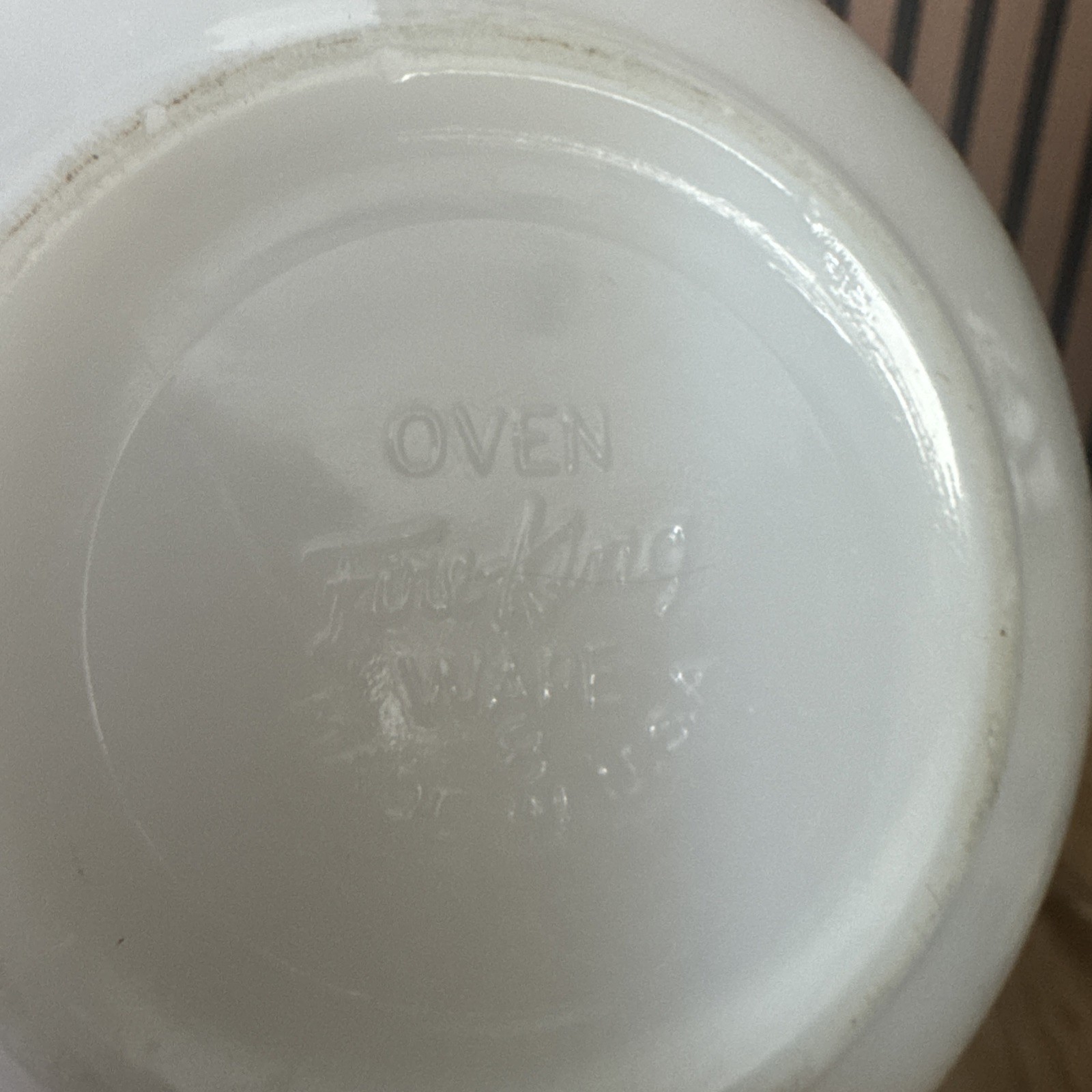 Vintage Fire King Oven Bowl Chili Baking Cereal Salad Milk Glass