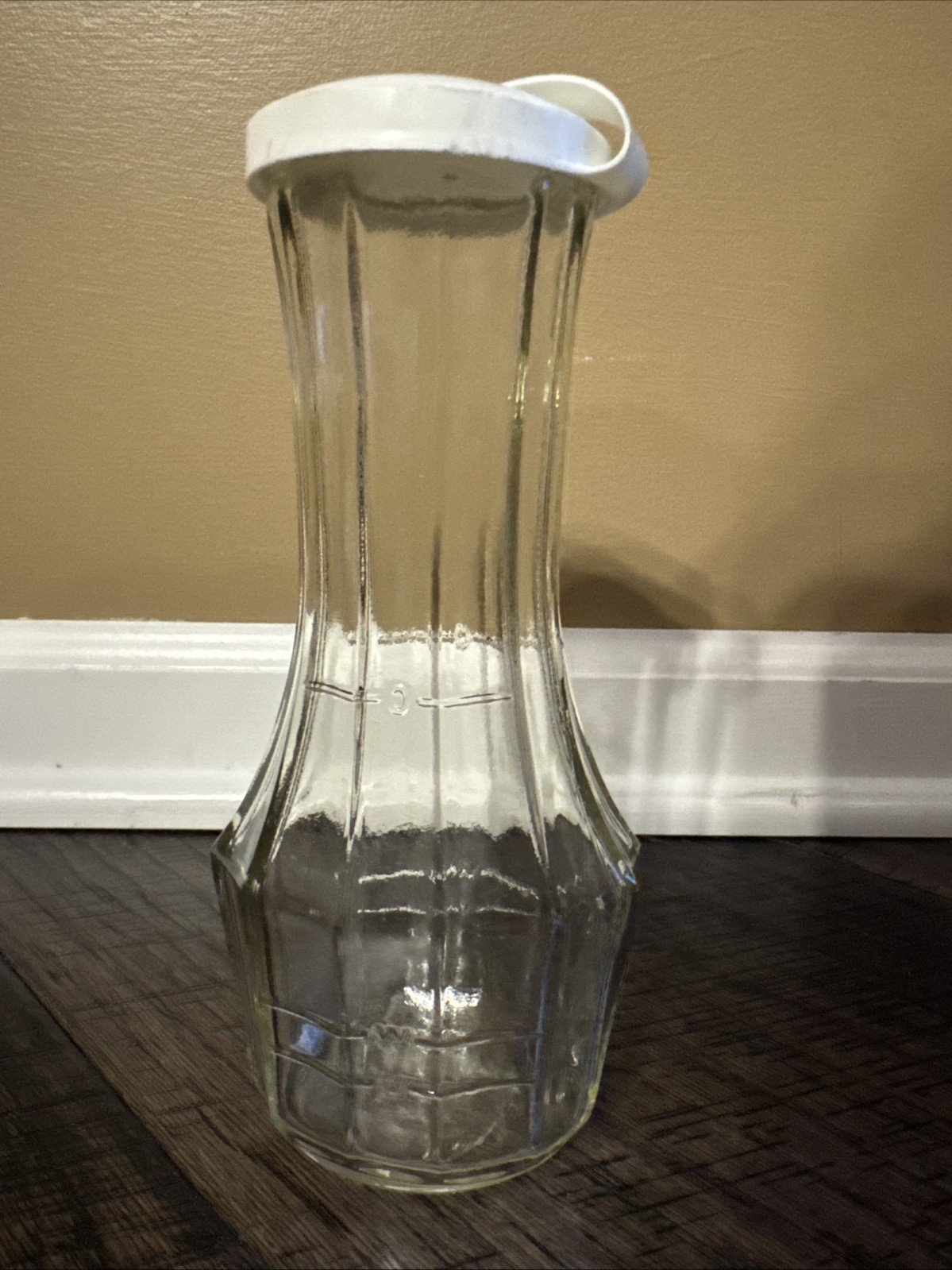 Good Seasons Salad Dressing Glass Bottle Cruet Shaker White Snap Top Lid A17