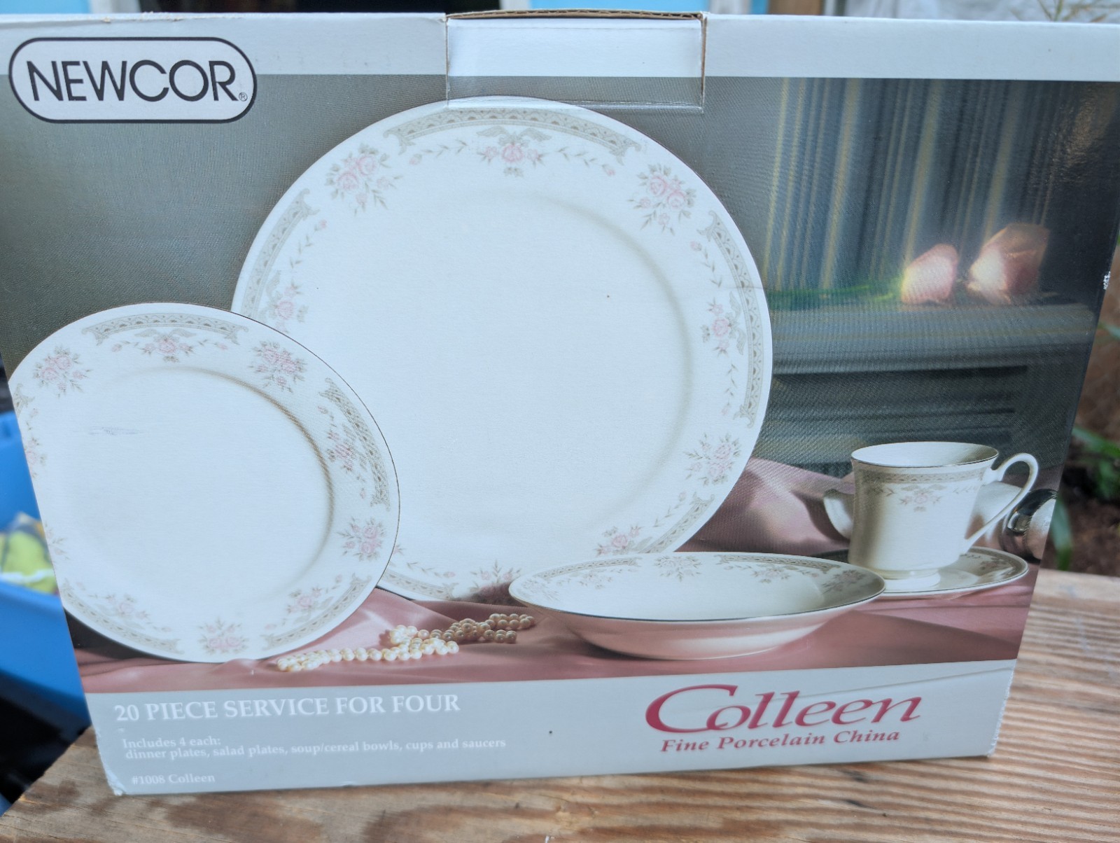 Newcor Colleen Fine Porcelain China 20-Piece Service for Four Set