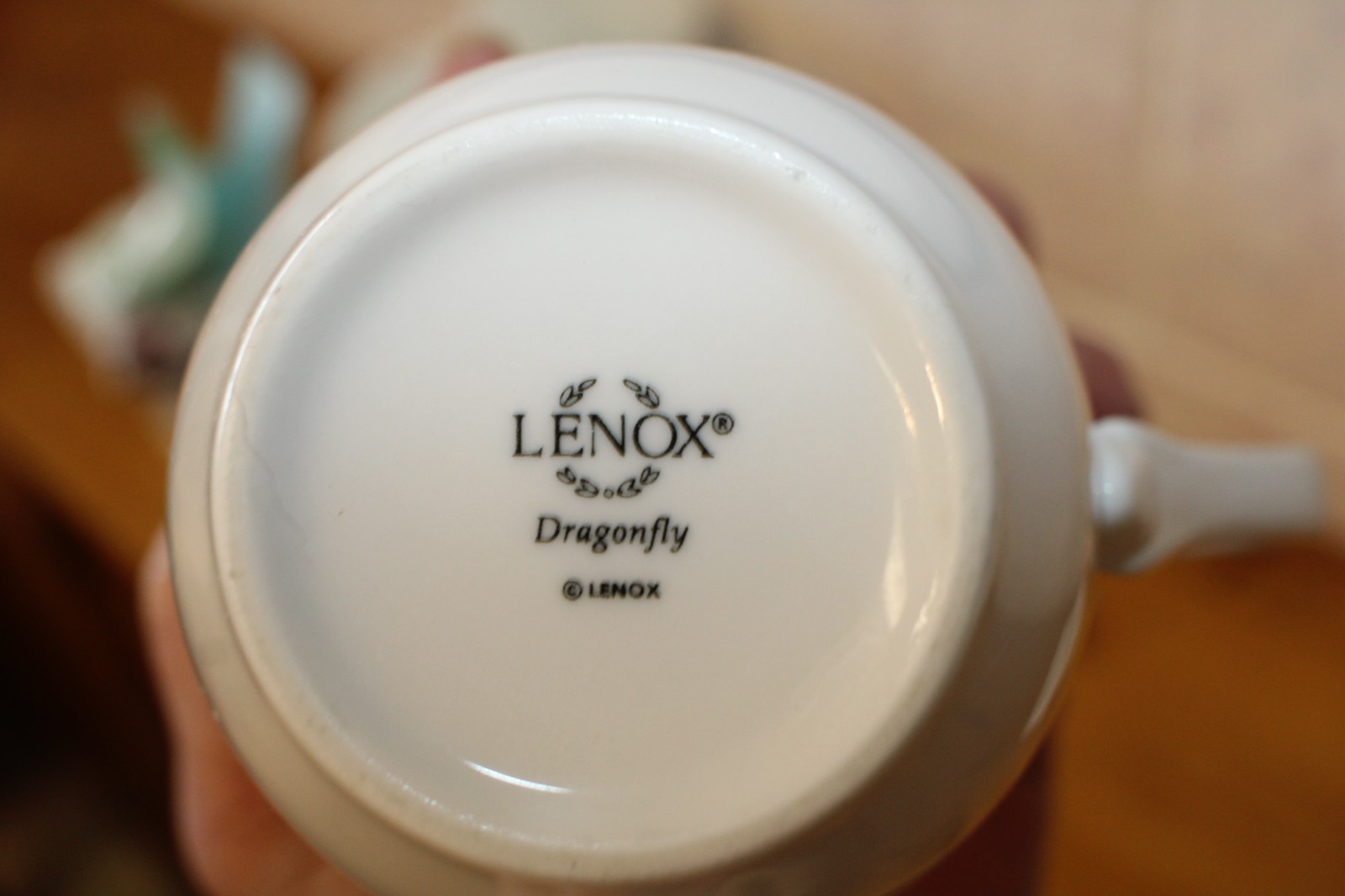 Lenox® “Dragonfly” Bone China Coffee Cup Mug with Butterfly and Bee