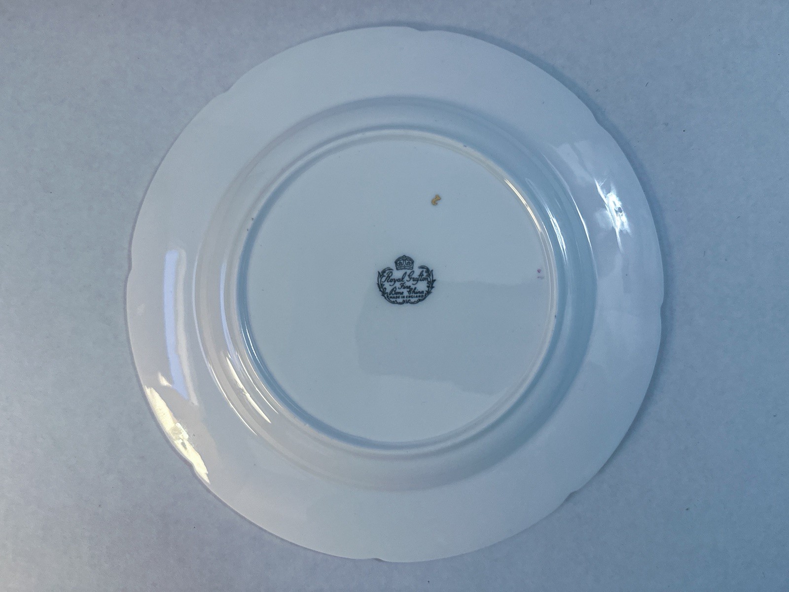 Vintage Royal Grafton Bone China Side Plate Pink Gold Trim #1840