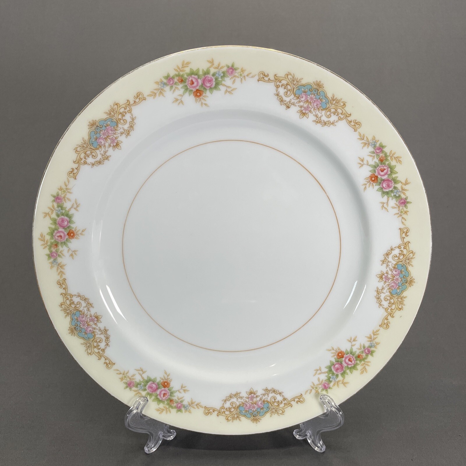 Noritake N655 Dinner Plate 9 3/4 Replacement Imperial China Yellow Border Floral