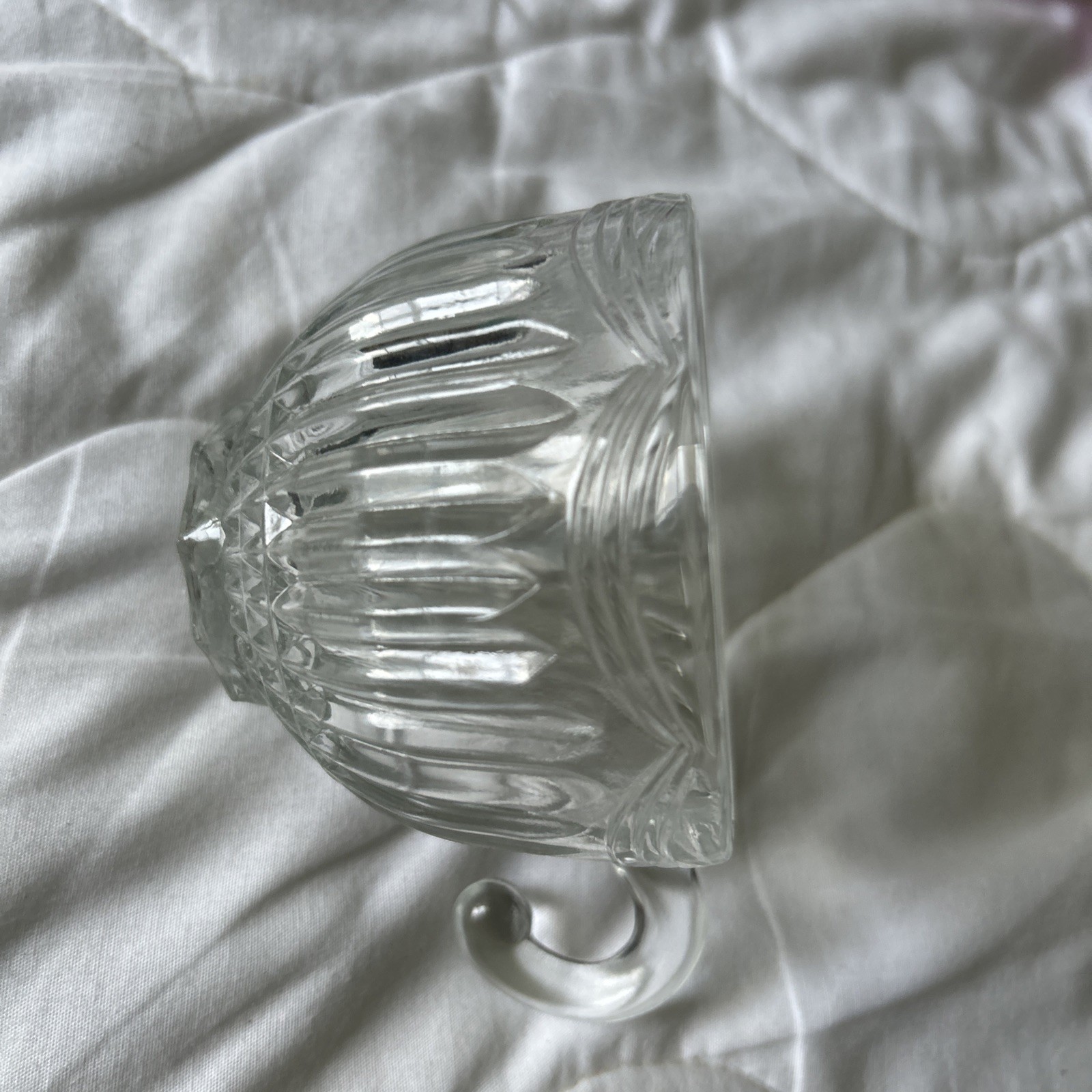 4 Vintage Glass Punch Bowl Cups Indiana Lancaster Colony Royal Drape Pattern