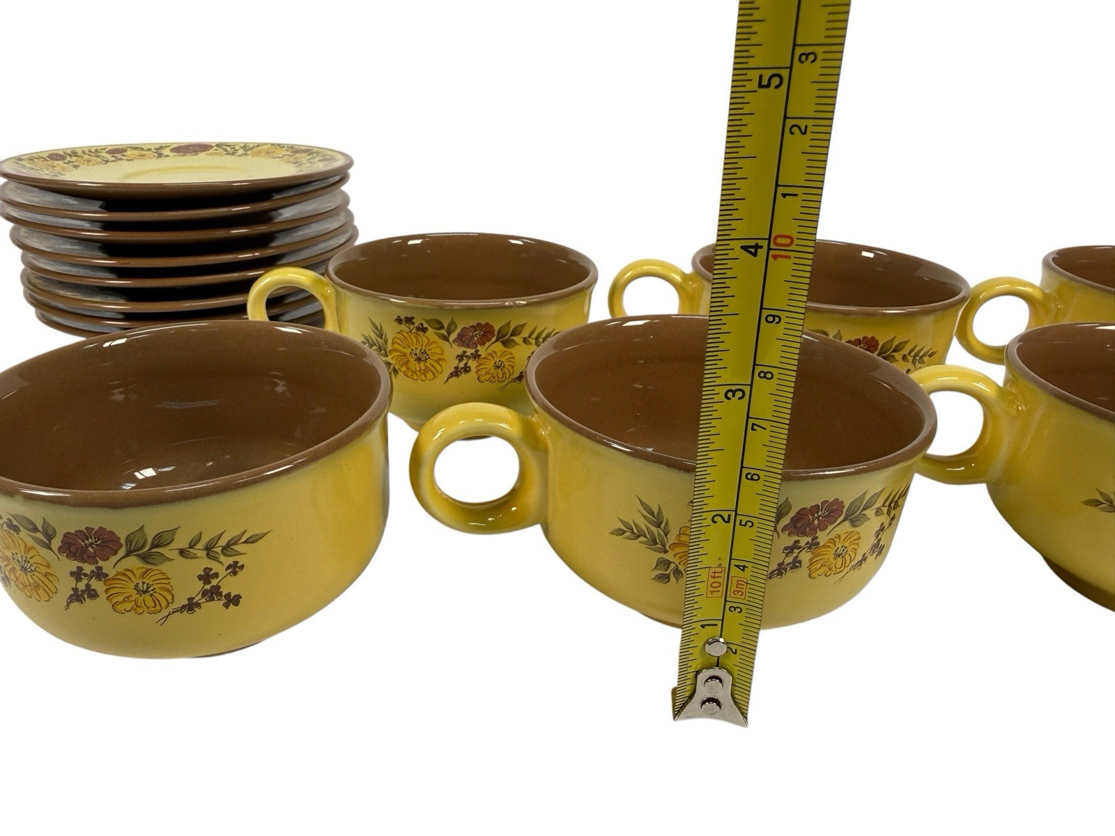 15 Pc Taylor Smith Taylor Design 70 Indian Summer – 7 Cups & 8 Saucers MCM VTG