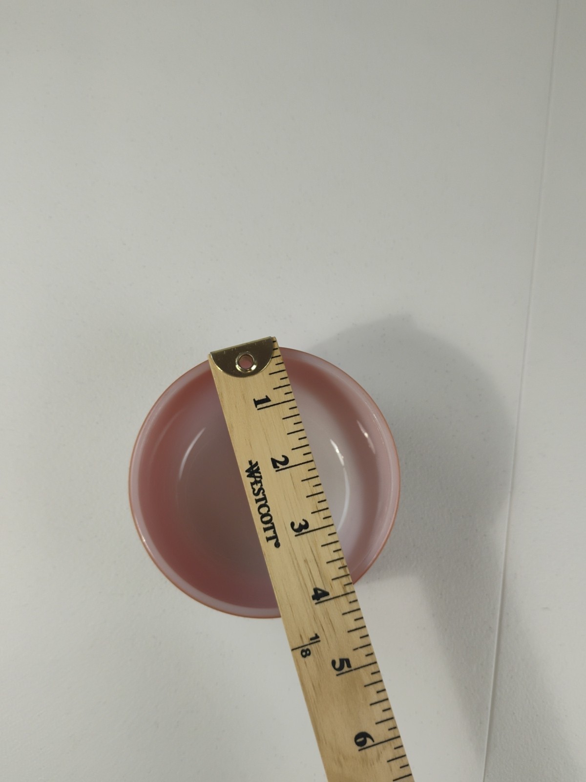Vintage Anchor Hocking Fire-King Milk Glass Orange Small Bowl 4″ Diameter