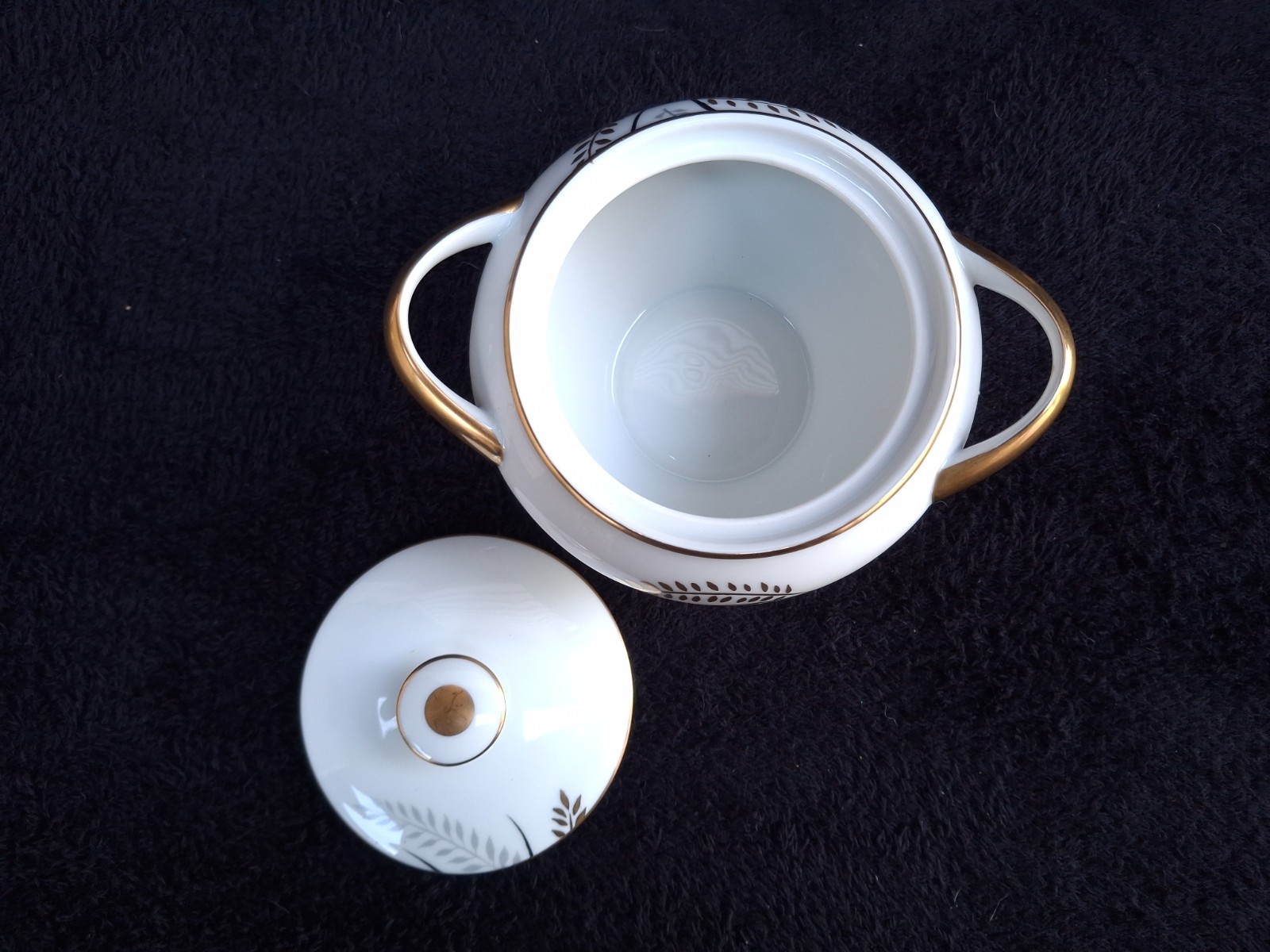 LIPPER & MANN (L&M)-HARVEST GOLD CHINA-PLATTER, BOWL,GRAVY ,SUGAR BOWL-4 PIECES