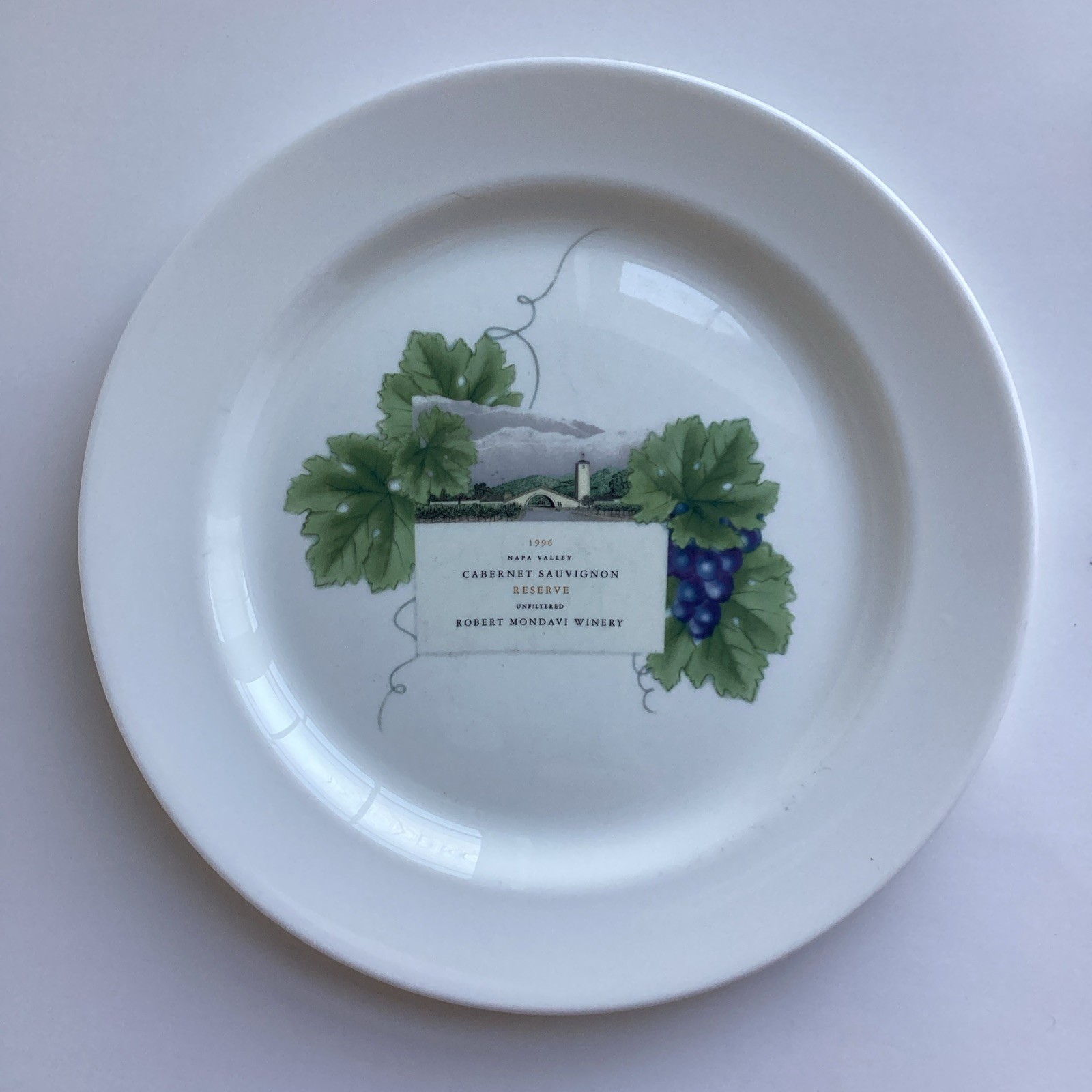 Wedgwood Grand Gourmet Vintage Collection Dinner Plates Set 8 Wine Label 9-3/4”