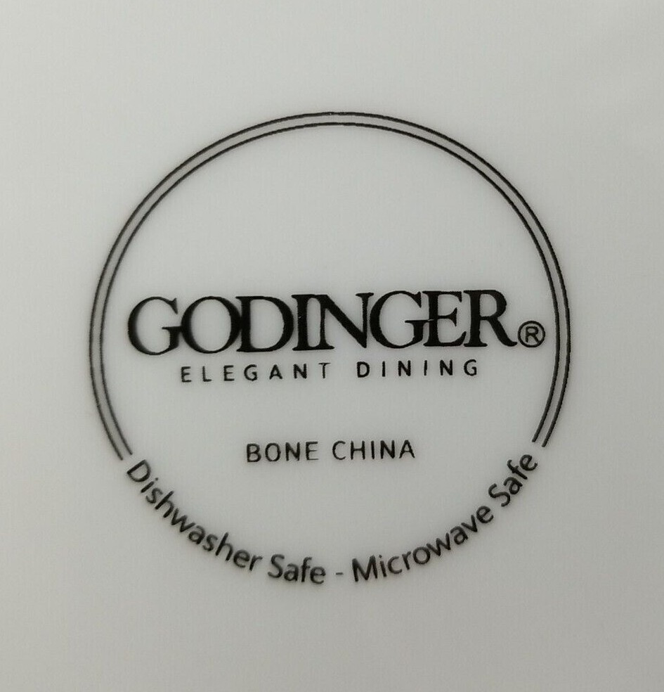 Godinger Elegant Dining White Bone China Salad Plates 8 1/8″ Dia. Set of 2