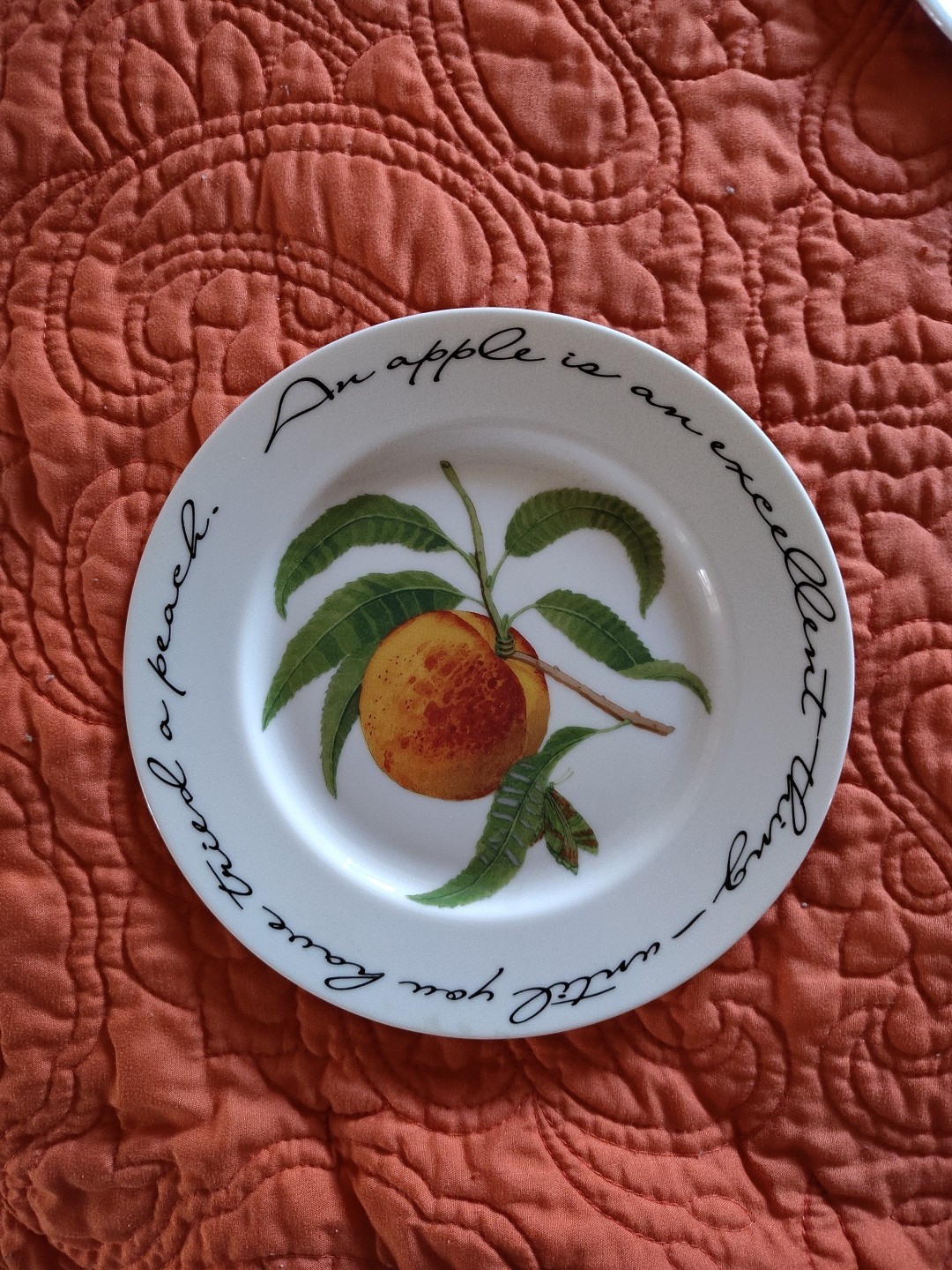 Orchard Suite by Williams-Sonoma Decorative Plate 7-3/4″ SET/3-Plum Pear Apple