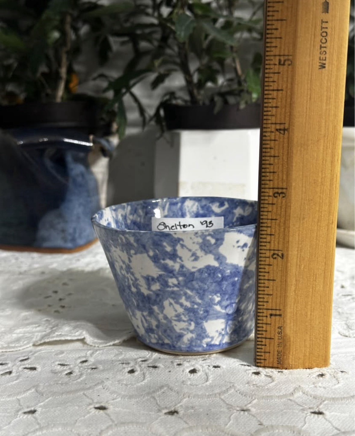 Shelton 93 Blue White Speckled Pottery Bowl
