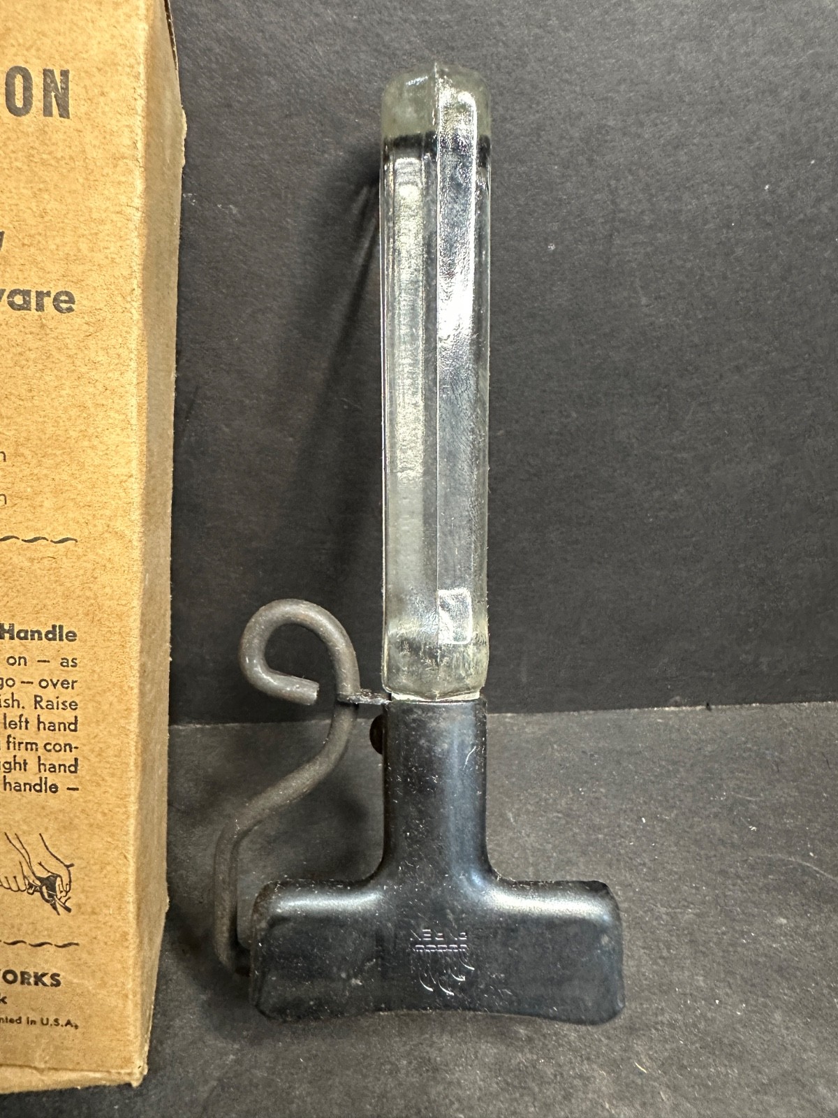 Vintage NOS Corning Pyrex Snap-On Handle, Glass, Original Box, Fit 6817, 6832 33