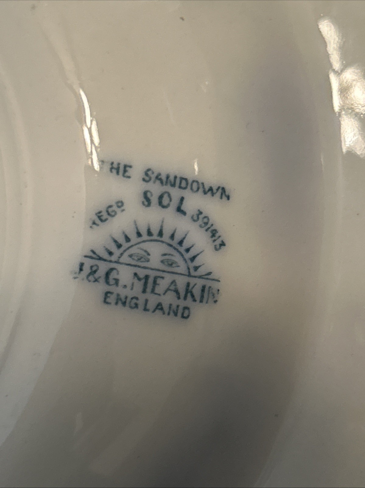 Sandown, The Blue by J & G MEAKIN Bowl England Antique 5 1/4 Set Of 6