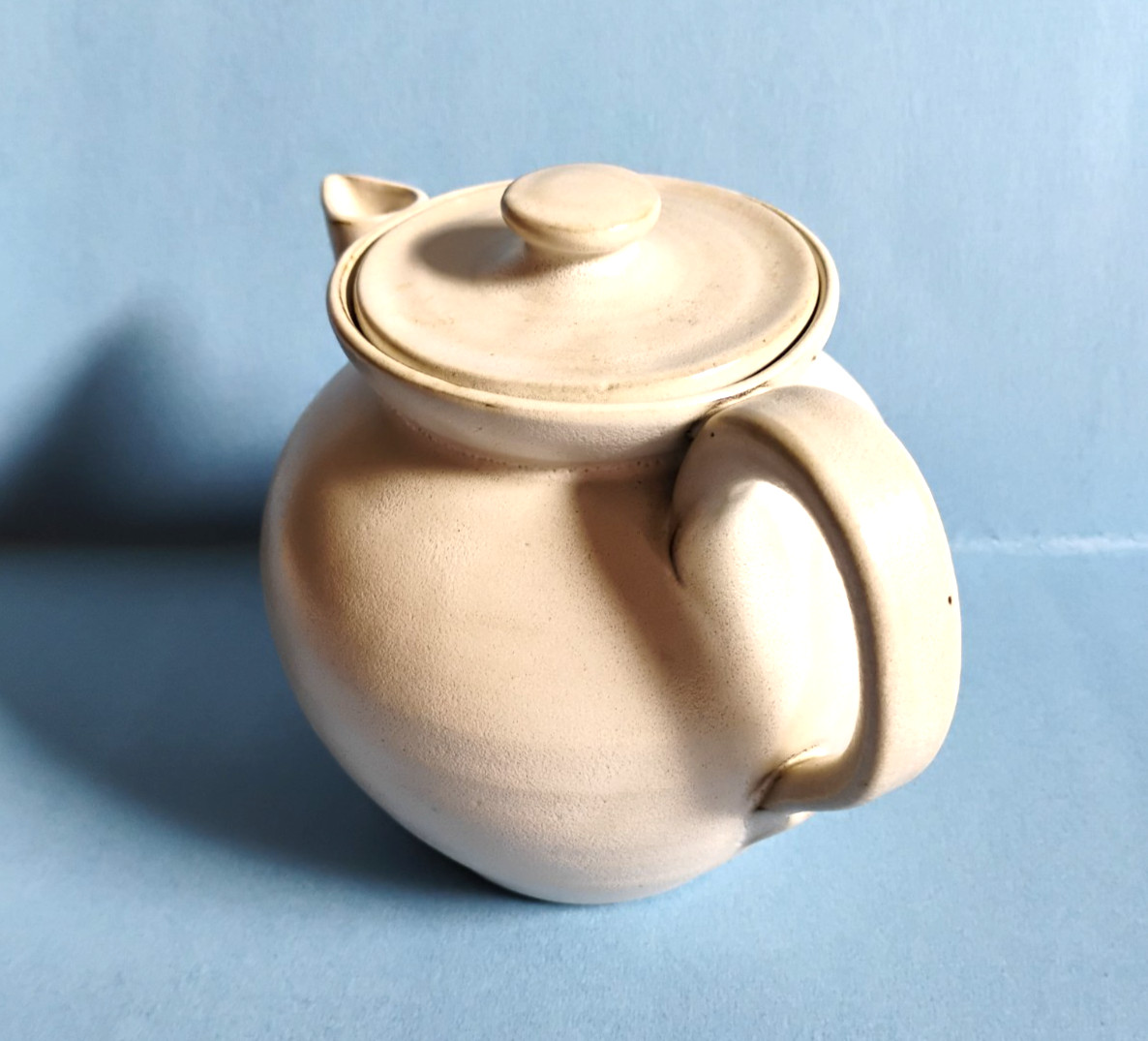 Vintage Collectible North Carolina – J.B. / A.R. Cole Pottery White Glaze Teapot