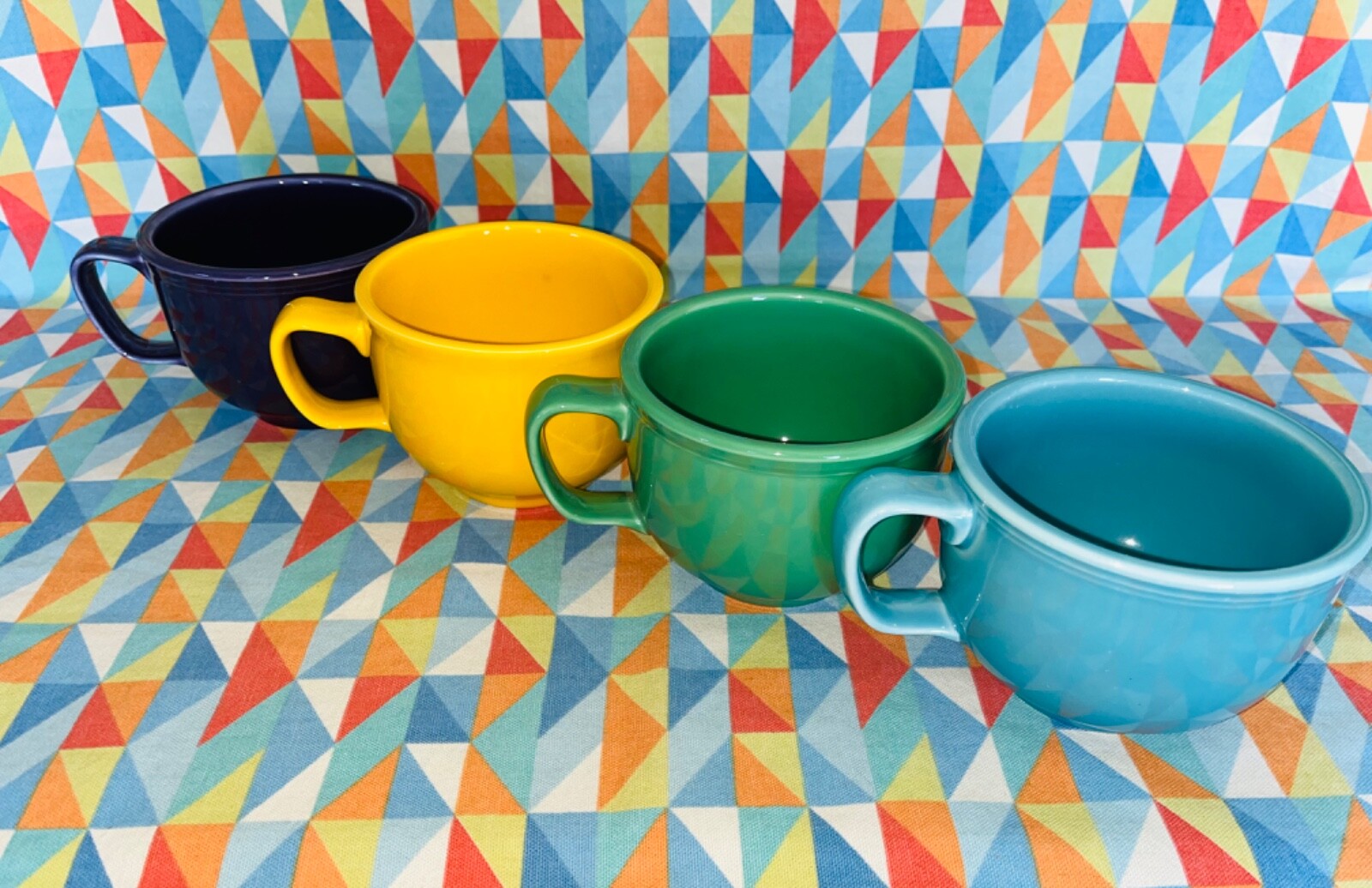 NEW FIESTAWARE 18 oz Jumbo Mug set of 4 Mixed Colors Soup Cup FREE SHIPPING