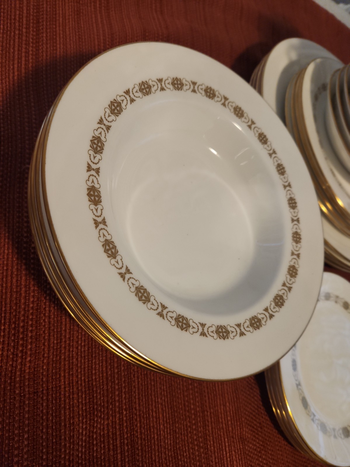 VTG 1965 MCM Minton Dinnerware Golden Diadem H-5270 79 Pieces 12 Place Settings+