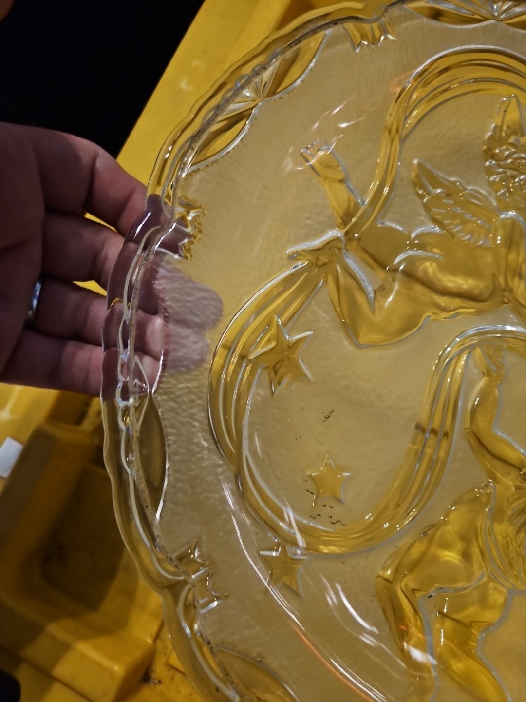 Mikasa Cherubs Serving Platter 15 Inch Angel Clear