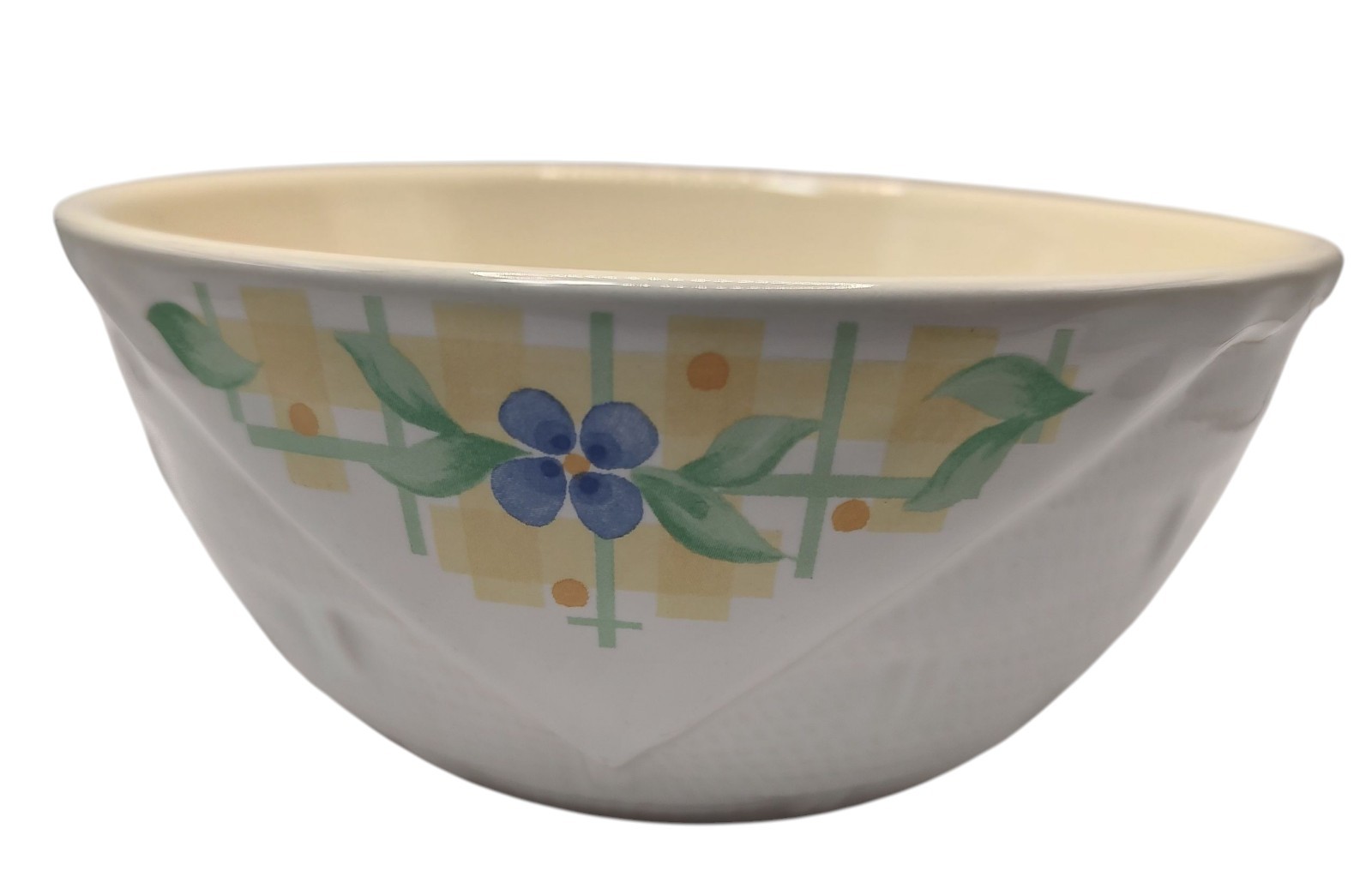 Vintage Pfaltzgraff Serving Bowl Summer Breeze Textured Basket Weave SEE