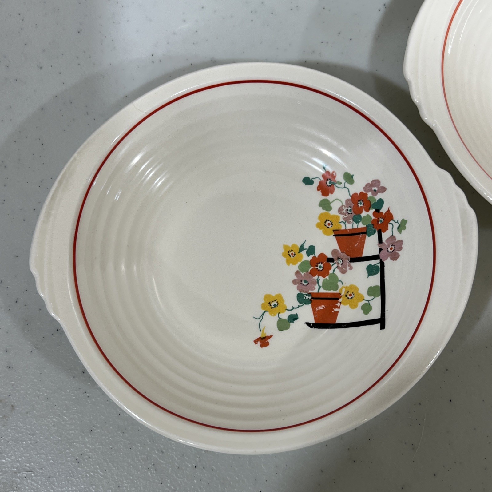 “lot of 5” Edwin M. Knowles yorktown small bowls “6 1/2 by 2 deep bowls”
