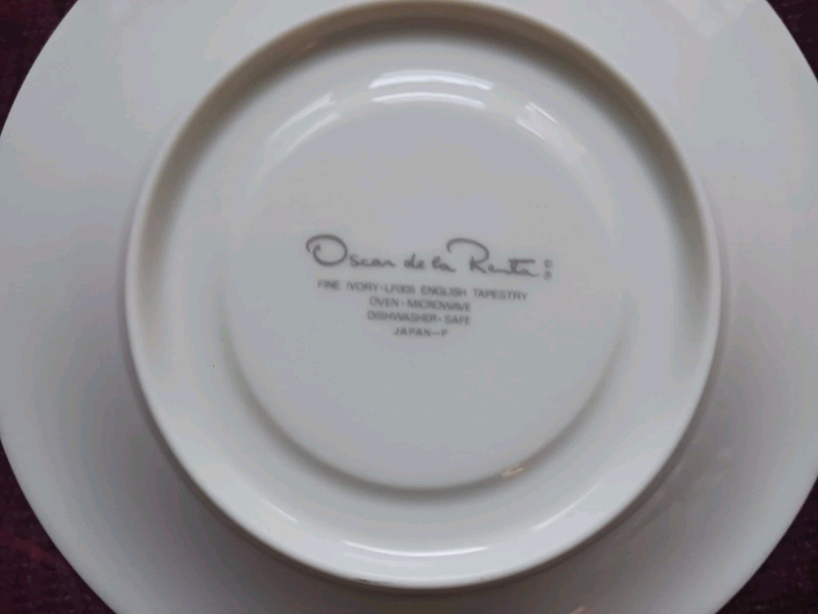 Oscar De La Renta English Tapestry 6Pc Lot – Dinner, Salad Plates, Saucers – NEW