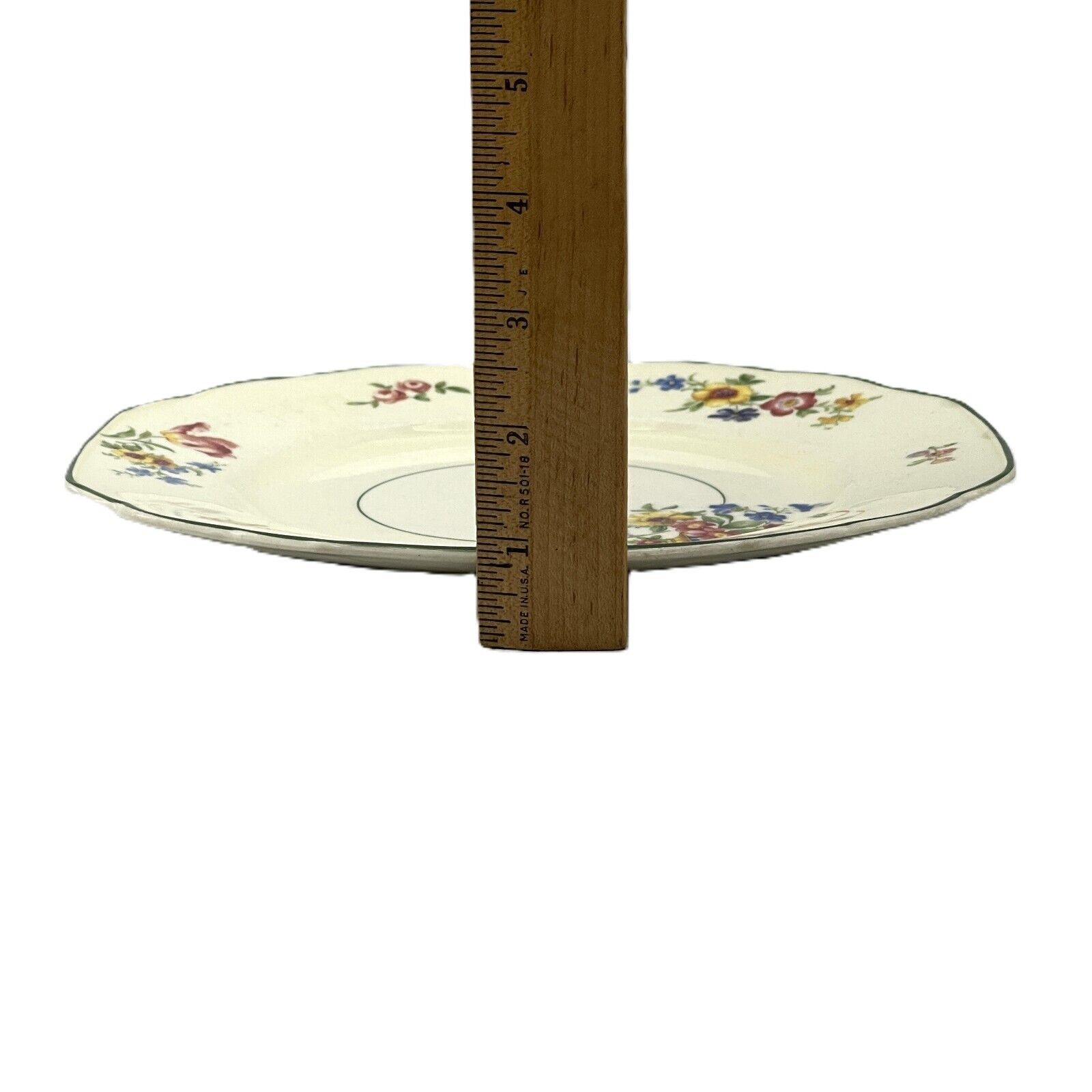The Welbeck Plate By WH Grindley & Co Windsor Ivory Floral Bird Green Trim 9.5″