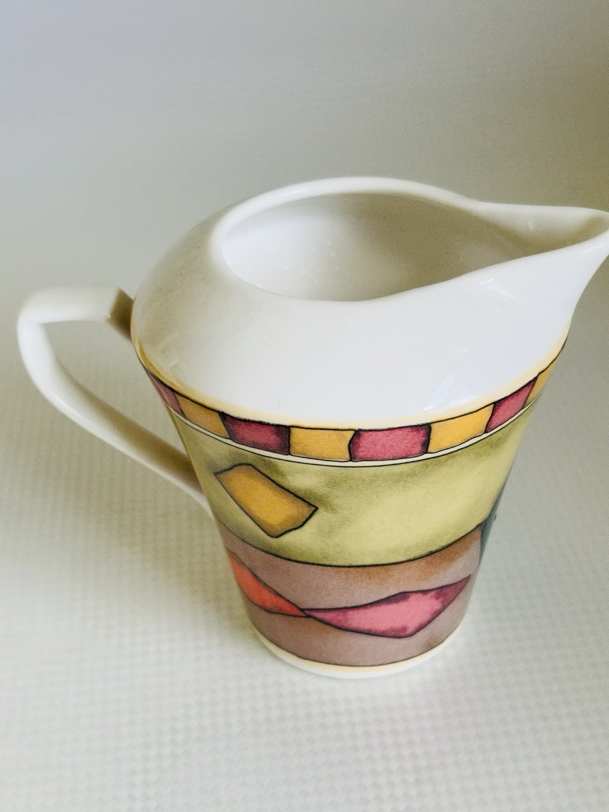Sasaki Palazzo Creamer and Sugar Bowl Lid by Paula Zanger Multicolor Harlequin