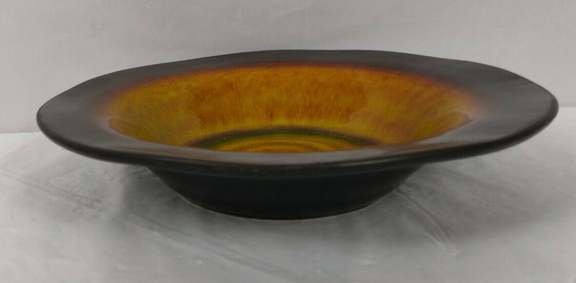 Gourmet Expressions Classic Marcella 9 1/2″ Soup/Cereal Bowl RUSTIC Brown/Black