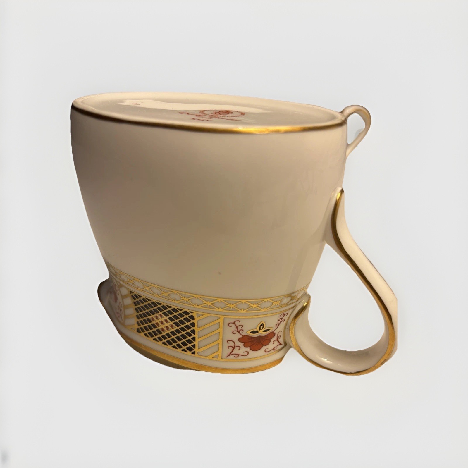 Royal Crown Derby Bordered Covered Sugar Bowl And Creamer