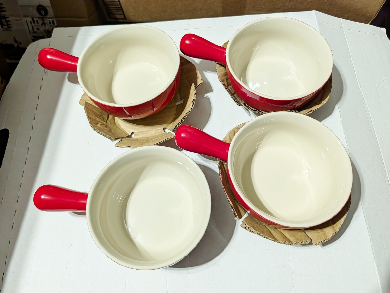 Kook French Onion Soup Bowls, French Onion Crocks, Bowl with Handles, Set of 4