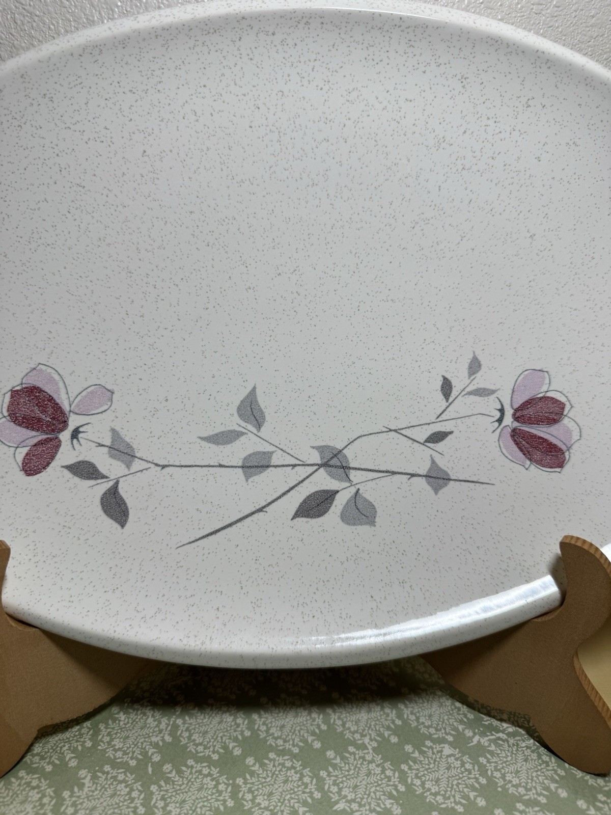 Franciscan Duet Rose 13” Oval Serving Platter USA c.1956-1967 FAST SHIPPING