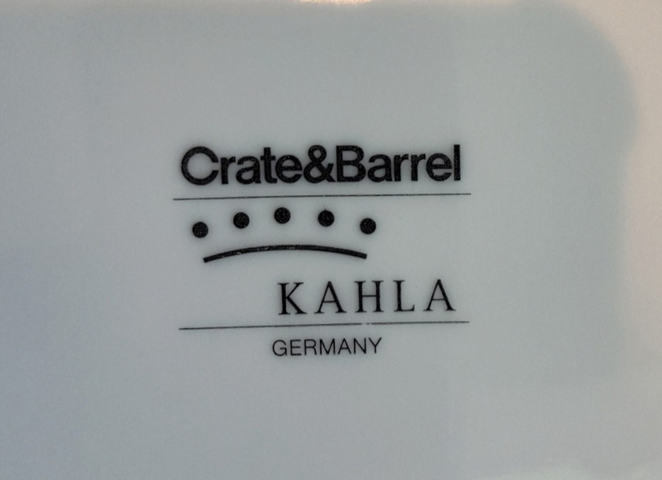 Crate & Barrel Kahla Madison Dinner Plates ~Set of 4~ Asymmetrical Germany 10″